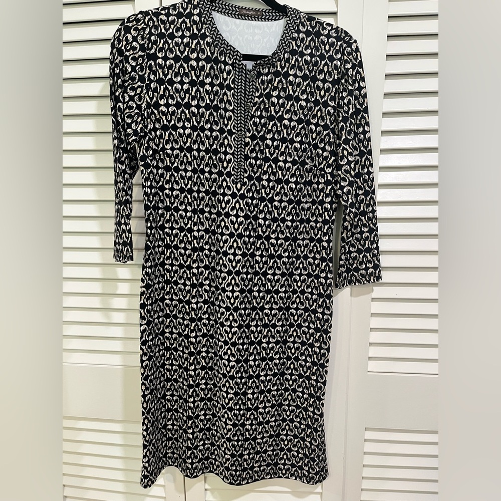 Black and White Patterned Dress